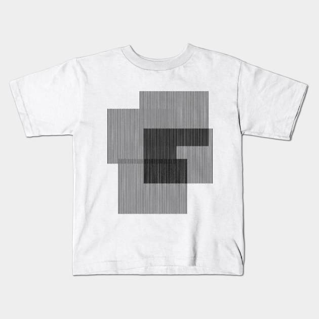 Abstract Lines Kids T-Shirt by The Printable Studio